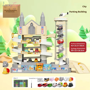 Jouets électroniques en blocs de construction DIY pour enfants, comprenant une grande roue, un parking et des bâtiments, fabriqués en plastique sûr, contribuent à améliorer les compétences pratiques des enfants. - Product Image 4