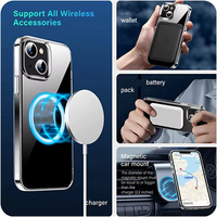Coque de téléphone magnétique transparente pour iPhone 17 Air 18 Pro, Housse de protection transparente pour iPhone 11 12 13 14 15 16 Pro Max