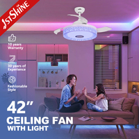 Ventilateur de plafond intelligent 1stshine avec télécommande, design moderne, efficace, de qualité supérieure, avec pales rétractables et éclairage LED
