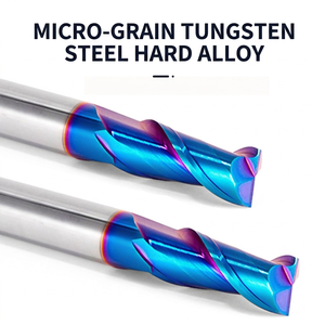Fresa de extremo plano sólida cuadrada de 2 filos con recubrimiento HRC65, 3 mm de corte, mecanizado OEM - Product Image 3