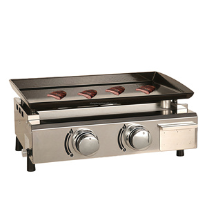 Matériel de restauration : Plaque de cuisson à gaz en fonte antiadhésive pour barbecue, viande (bœuf, porc) et hamburgers, compatible GPL - Product Image 3