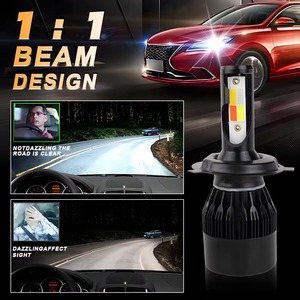 Lampada per Auto a LED con 4 Colori, Fari <span class=keywords><strong>H4</strong></span> H11 9005 HB3 HB4 9006 9012 H7, Luce Fendinebbia Turbo Canbus con Effetto Strobo - Product Image 4