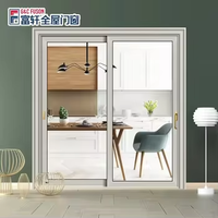Portes modernes extérieures en verre double Fuson avec stores intégrés Portes coulissantes en aluminium au design moderne