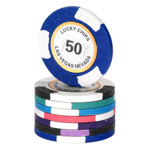 Logo personnalisé 40mm jetons de poker 14g en argile durable <span class=keywords><strong>composite</strong></span> à surface lisse jetons de jeu pour commande en gros emballage personnalisé ensemble de poker - Product Image 1