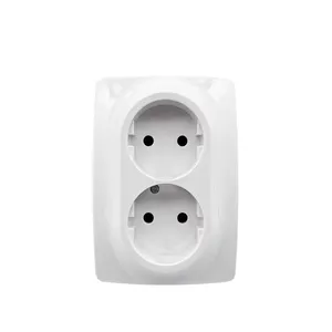 Twins 2-Pin Power outlet European Standard wall electrical switch sockets eu Affordable wall socket