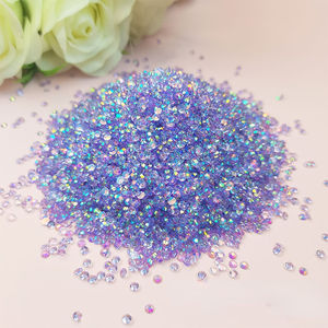Pierres de cristal transparentes AB dos plat résine emballage en vrac Non Hot Fix Strass Flatback vente en gros 2mm 3mm 4mm 5mm 6mm sac Opp - Product Image 3