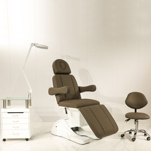 Cama Eléctrica Plegable Marrón Moderna para Técnicos de Pestañas, Mesa de Masaje Ajustable para Hotel, Clínica Estética, Tratamientos Faciales y de Pestañas - Product Image 2