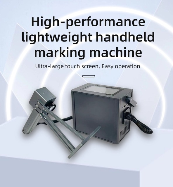 Handheld Fiber Laser Marking Machine 30W Portable Metal Engraver for Stainless Steel Aluminum Plastic QR Code Logo Marking