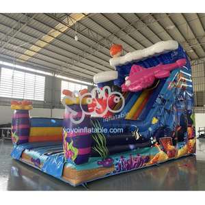 Tobogán Acuático Inflable de Jungla para Exteriores, Económico, Directo de Fábrica, con Piscina, Tobogán Acuático para Parque Acuático en Venta - Product Image 3