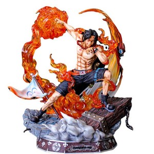 Figura de PVC de Gran Tamaño de One Piece: Estatua GK de Portgas D. Ace, Emperador de las Llamas, con Escena de Batalla y Puño de Fuego Luminoso, Modelo de Anime - Product Image 1
