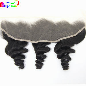 Perruque Naturelle Noire Humain Frontal Lace Closure 13x4 Brésilienne <span class=keywords><strong>Cheveux</strong></span> Toupet Vague Lâche <span class=keywords><strong>Cheveux</strong></span> Humains HD Dentelle Frontale Pièce - Product Image 1