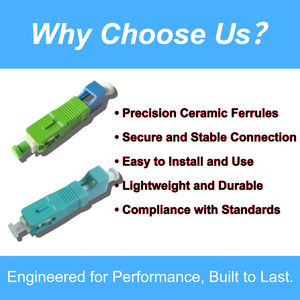 מתאם סיב אופטי SC זכר ל-LC נקבה עבור כבל טלאים במצב יחיד ורב-מצבי ופיגטייל עם G652D - Product Image 4