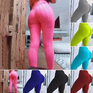 Thời Trang Mới Phụ Nữ Slim Solid Color Lift Hông Cao Đàn Hồi Dài Sport Xà Cạp Yoga Quần Nhiều Màu Sắc