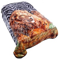 Usine de couverture d'hiver en peluche épaisse Raschel Mink Faux Mink Animal Design
