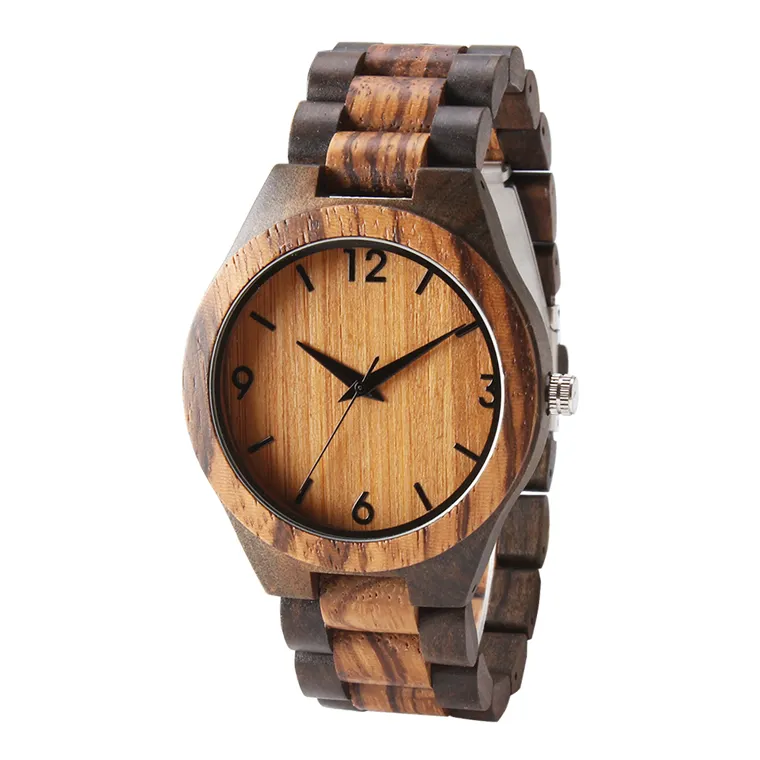 Nice Quality Quartz Watch Walnut Maple Wood Watch relogio masculino for Men