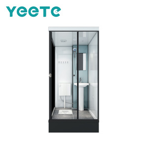 Cabina <span class=keywords><strong>Doccia</strong></span> Prefabbricata YEETE Certificata CE, Unità Modulare Tutto-in-Uno con Porta Scorrevole in Vetro Temperato, Alluminio Aeronautico e PVC Morbido - Product Image 1