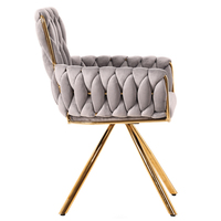 Échantillon Gratuit - Chaise de Salle à Manger en Velours Foshan, Style Nordique, Fauteuil de Restaurant de Luxe, Capitonnée, Moderne et Abordable pour Cuisine