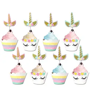 Cupcake Topper Fisherman Birthday Party Baby Shower Fish Cake Decoration for Kids