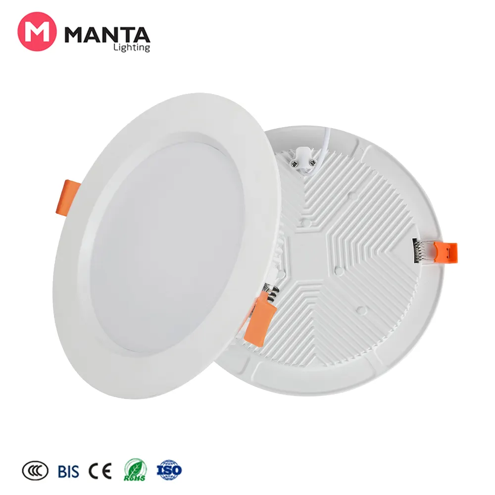 New Hot Sale PC PP ABS Aluminum Recessed Downlight Embedded IP44 SMD Led Panel Light
