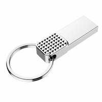 Clé USB Métallique Étanche 4 Go 8 Go 16 Go 32 Go 64 Go 128 Go, Mini Clé USB avec Anneau Porte-clés Disque Mémoire