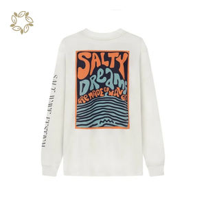 T-shirt de plage pour femmes en coton biologique t-shirts pour femmes haut à manches longues t-shirts unisexe surdimensionné t-shirt personnalisé t-shirt de <span class=keywords><strong>surf</strong></span> - Product Image 5