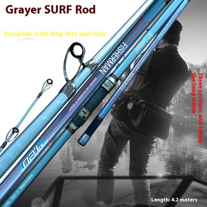 Weihai Canne à pêche à longue <span class=keywords><strong>distance</strong></span> <span class=keywords><strong>super</strong></span> dure Canne à pêche à trois sections Surf Beach Anchor Canne à pêche à longue section en carbone - Product Image 2