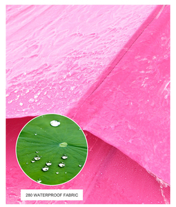 Sombrilla de <span class=keywords><strong>Patio</strong></span> con Diseño de Flores Pequeñas, Poste Central, Dos Niveles, Color Rosa - Product Image 3