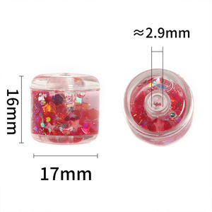 Nuevo Cubo de arena movediza luminoso Popular, accesorios de joyería de cuentas cilíndricas con lentejuelas translúcidas para bricolaje - Product Image 3