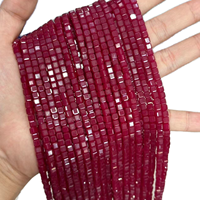 Perles de pierres précieuses de 3 mm, perles carrées facettées, pierres d'espacement colorées pour la fabrication de bijoux en DIY (environ 38 cm, 115 perles)