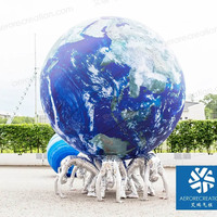 Ballon astral géant gonflable personnalisé de l'exposition de Moscou modèle ballon terrestre de sphère artistique hermétique pour une utilisation événementielle