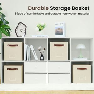 En gros, Cubes de rangement pliables en tissu pour la maison, organisateurs de vêtements, paniers de rangement avec doubles poignées, boîtes de rangement - Product Image 6