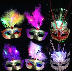 Wholesale Luminous <strong>Mask</strong> Feather Led Light Up Glitter Eye <strong>Mask</strong> For Dance Party Props Cosplay <strong>Mask</strong> - Product Image 6