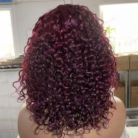 Perruque courte bob en cheveux Remy, ondulations naturelles, avec frange, dentelle HD transparente sans colle, noir naturel, entièrement fabriquée à la machine
