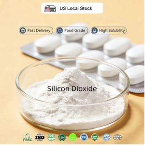 Poudre de dioxyde de silicium de qualité <span class=keywords><strong>alimentaire</strong></span>, haute pureté 99,27 %, certifiée ISO9001, HALAL, KOSHER, excellente qualité <span class=keywords><strong>anti</strong></span>-agglomérante et agent de fluide. - Product Image 1