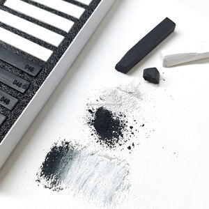 Artecho NOUVEAU 12pcs Soft <span class=keywords><strong>Pastel</strong></span> Set Noir & <span class=keywords><strong>Blanc</strong></span> Couleurs Crayons de forme carrée avec boîte en papier non toxique Vente en gros - Product Image 4