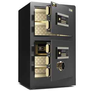 Caja Fuerte H80 A3 con Doble Puerta, Cerradura Electrónica con Huella Dactilar, Contraseña y Llave, Caja Fuerte de Acero para <span class=keywords><strong>Hogar</strong></span>, Escuela, Hospital, Banco, Hotel - Product Image 3