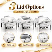 Plat à chafing de luxe en acier inoxydable pour buffet, chauffe-plats pour équipement de restauration et fournitures hôtelières