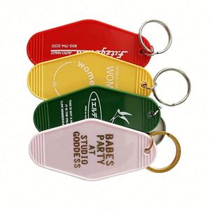 Bcoe Custom Sublimation <b>Keychain</b> UV Printed Vintage Style Hotel and Motel Room Number Cartoon and <b>Anime</b> Inspired Design - Product Image 1