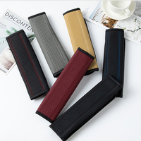 Protecteur d'épaule pour ceinture de sécurité de voiture en cuir gaufré, coussin respirant anti-étranglement respectueux de la peau, pour BMW Toyota Honda