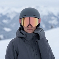 Masque de ski professionnel anti-buée avec protection UV400, grande vue, miroir argenté, cylindrique, double lentille, changement rapide magnétique