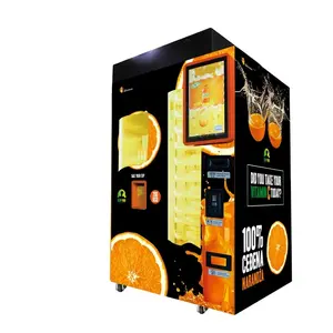 Madeni para QR kodu ve kart ödemesi ile taze portakal suyu otomat makinesi farklı para birimleri ve SDK işlevini destekler