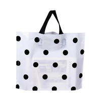 Sac de courses en plastique biodégradable avec poignée souple en boucle, respectueux de l'environnement, avec logo client