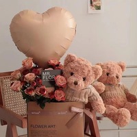 AYOYO Teddyberen Eeuwige Roos Valentijnsdag Verjaardag Cadeaubundel Zeep Geïmiteerde Bloem Pop Valentijnsdag Benodigdheden