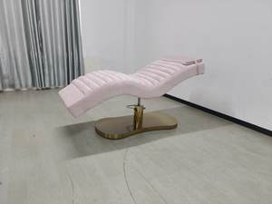 Lit de beauté électrique pliable et réglable en acier inoxydable de luxe pour salon extérieur, spa, massage, ergonomique en forme de S pour cils - Product Image 6