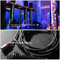Émetteur et récepteur de microphone sans fil XLR, système de micro sans fil 2,4 G, 2 TX et 1 RX, portée de 160 pieds