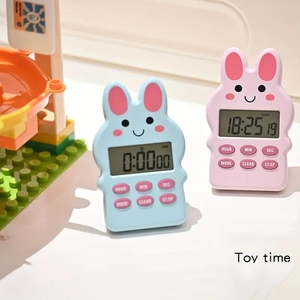 Thiết kế mới thông minh thỏ hình dạng báo động lớn đếm lên xuống từ dễ thương hẹn giờ với đồng hồ kỹ thuật số đứng thời gian cho Kid học sinh nghiên cứu - Product Image 3