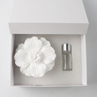 Diffuseur d'huiles essentielles en céramique parfumée, fait main, en porcelaine, sur base en bois, pour la maison