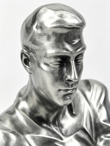 Trophée en métal personnalisé, statue de golfeur en argent étain, sculpture de corps entier, récompense pour champion sportif - Product Image 3