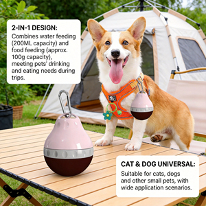 Gourde portable en silicone pour animaux de compagnie – Bouteille de voyage pour nourriture et eau pour promenades en extérieur - Product Image 6