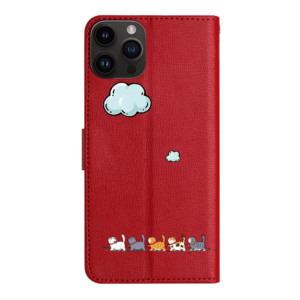 Funda de Cuero con Diseño de Gato y Nubes, Antigolpes, con Cierre Magnético y Carcasa Interior Protectora para iPhone 17 Pro <span class=keywords><strong>Max</strong></span> - Product Image 2